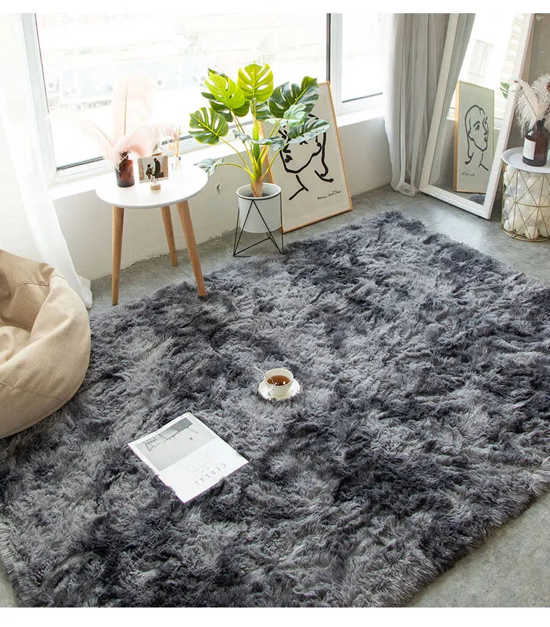 Fluffy Large Carpet Living Room Plush Lounge Rug 