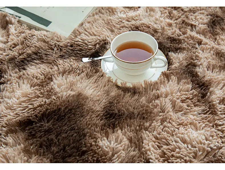 Fluffy Large Carpet Living Room Plush Lounge Rug 