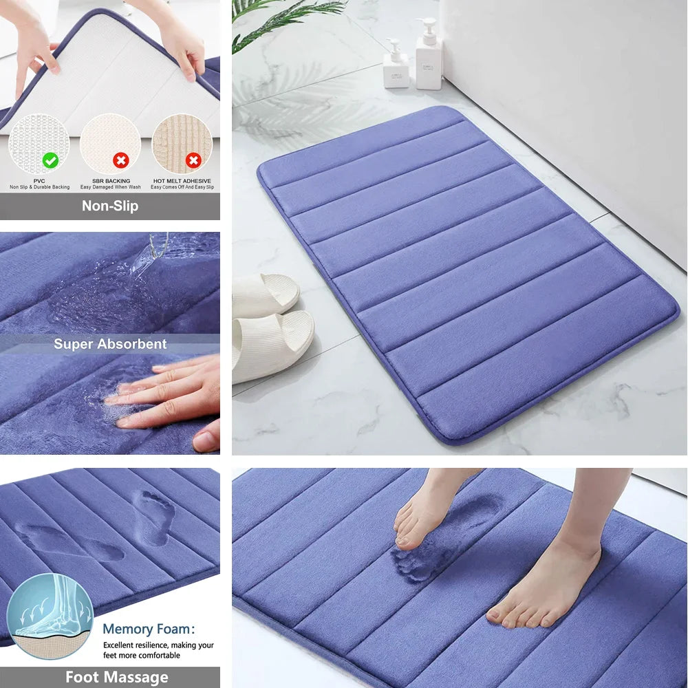 Super Absorbent Bath Mat Memory Foam