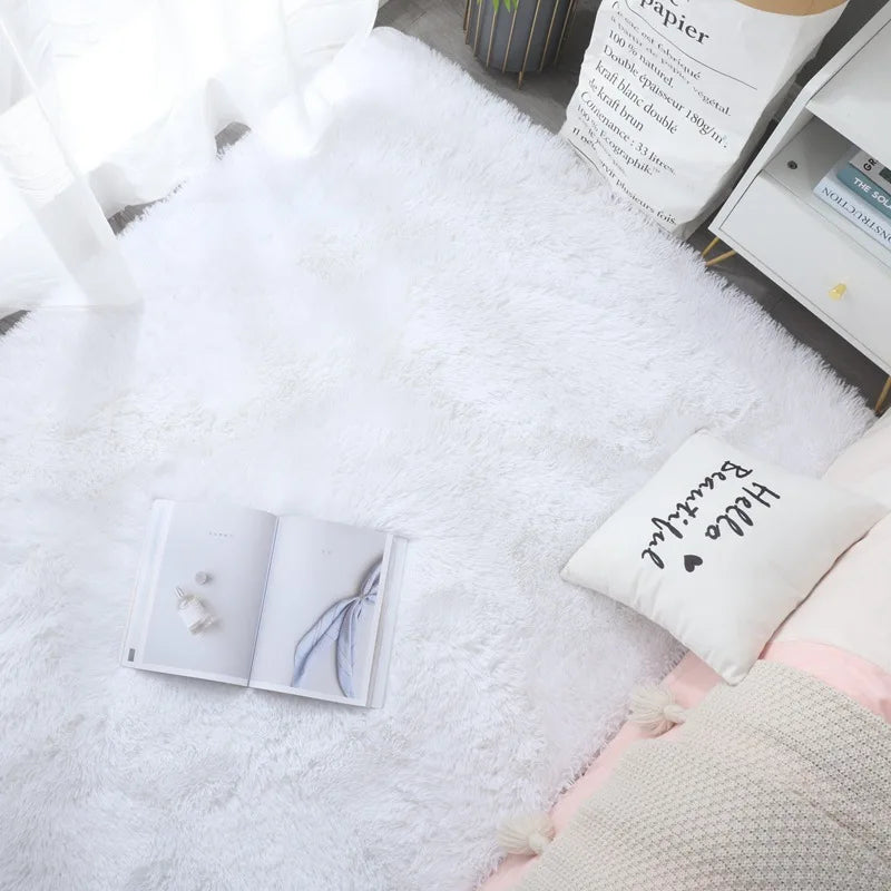 Fluffy Large Carpet Living Room Plush Lounge Rug 