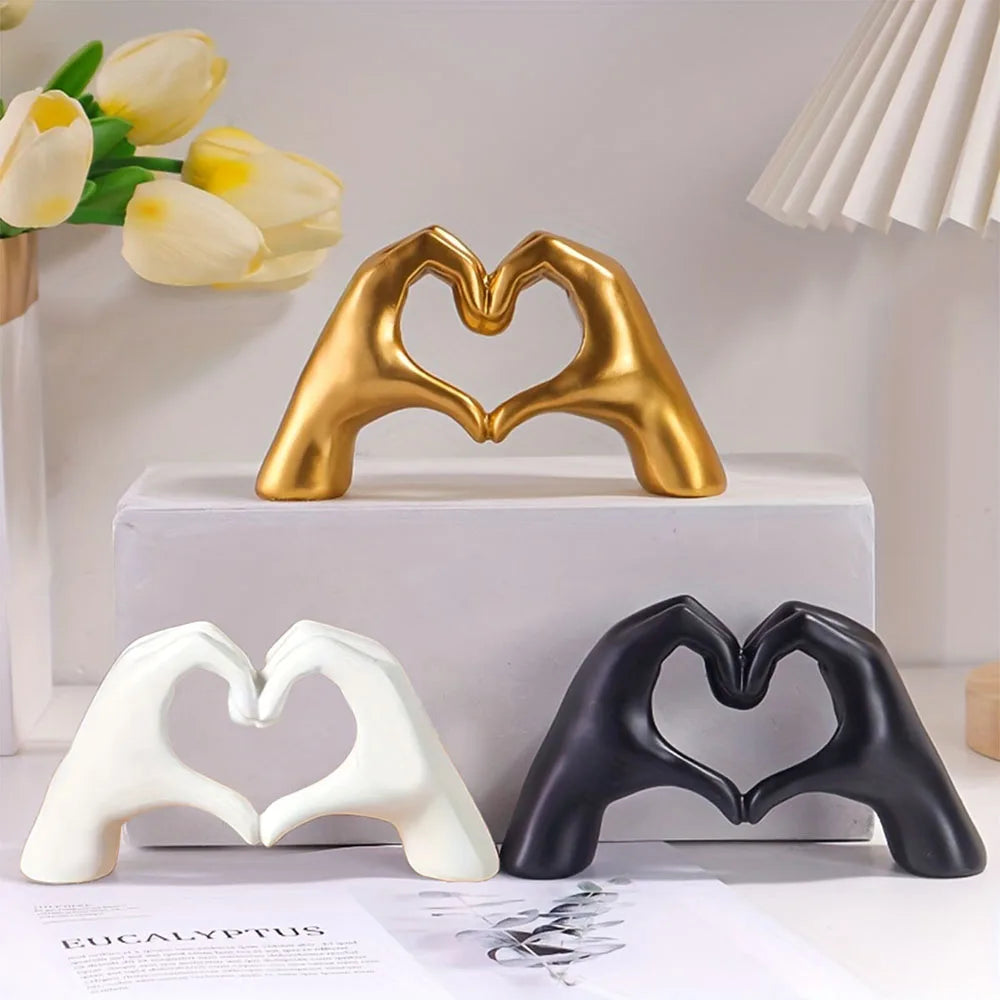Resin Love Gesture Sculptures