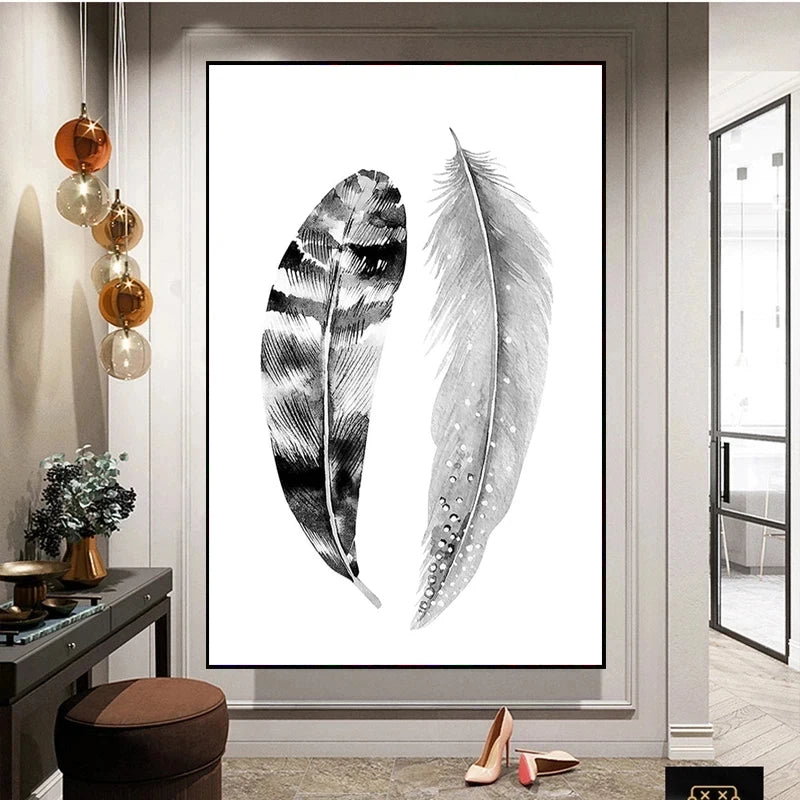Abstract Feather Modern Nordic Wall Art