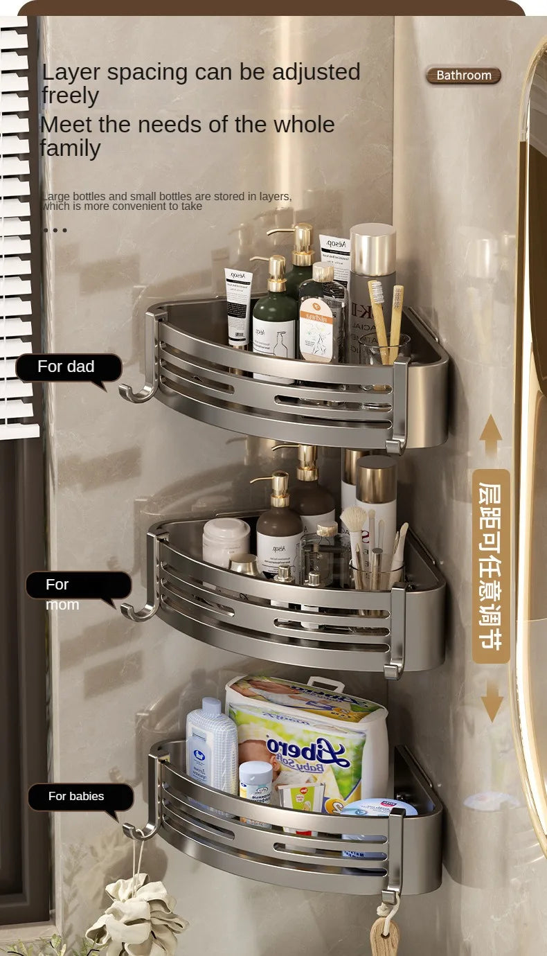 Aluminum Alloy Bathroom Shelves