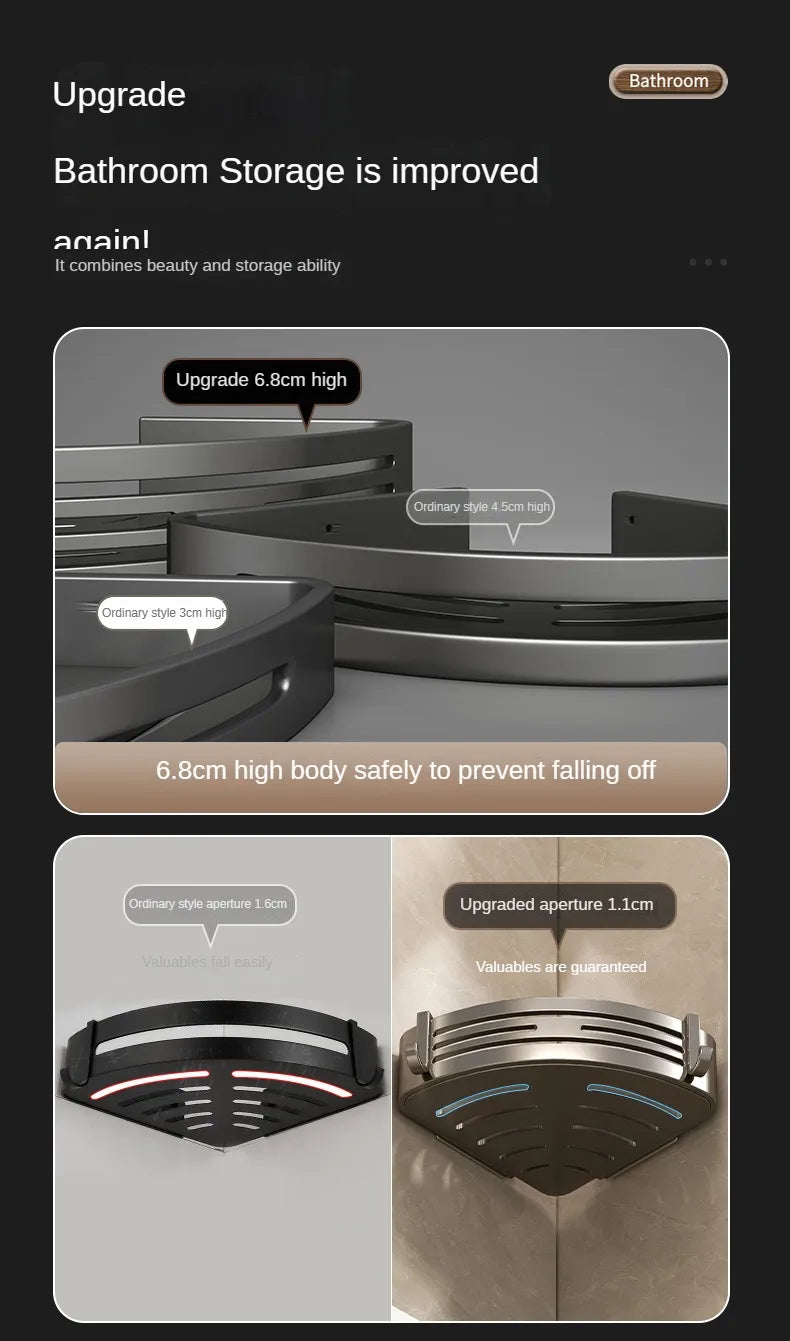 Aluminum Alloy Bathroom Shelves