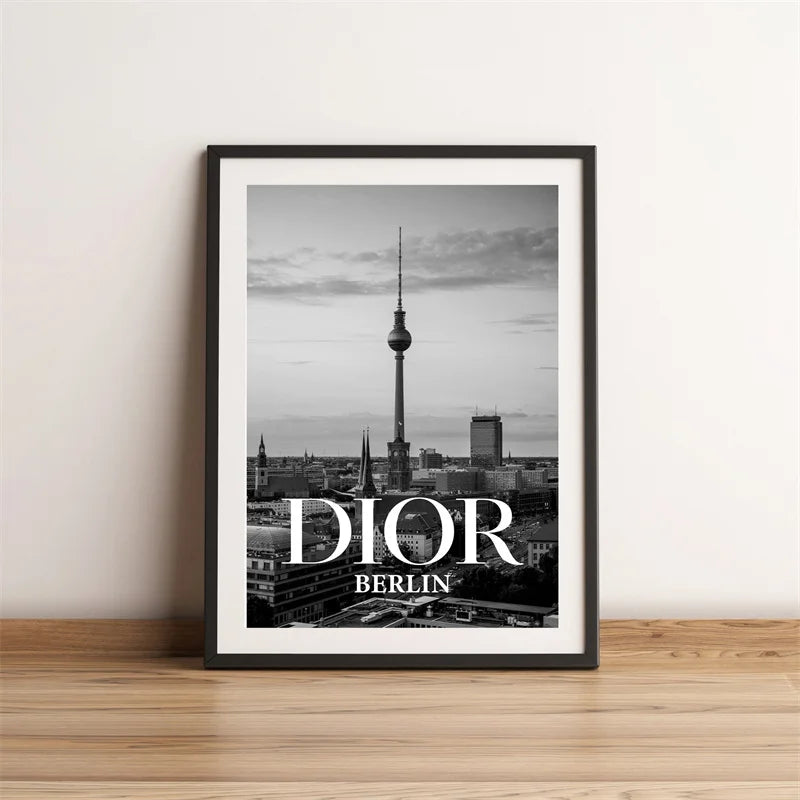 Black and White City Architecture Wall Art
