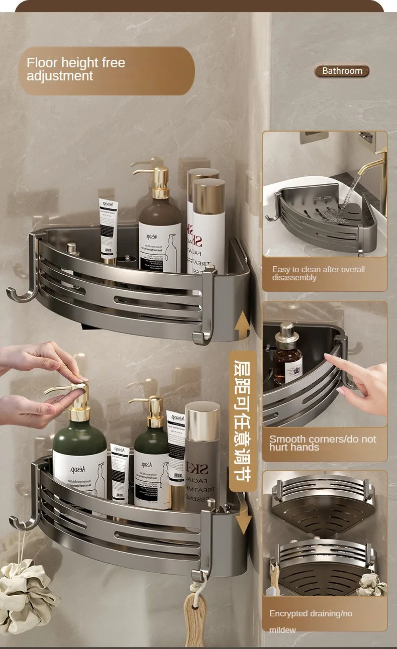 Aluminum Alloy Bathroom Shelves
