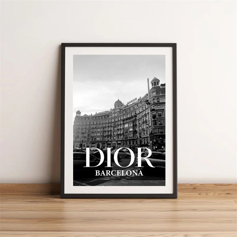 Black and White City Architecture Wall Art