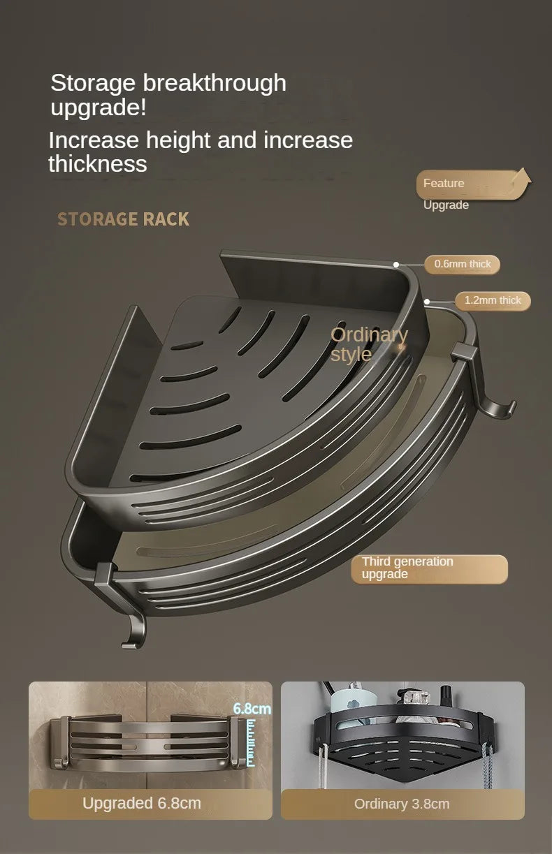 Aluminum Alloy Bathroom Shelves