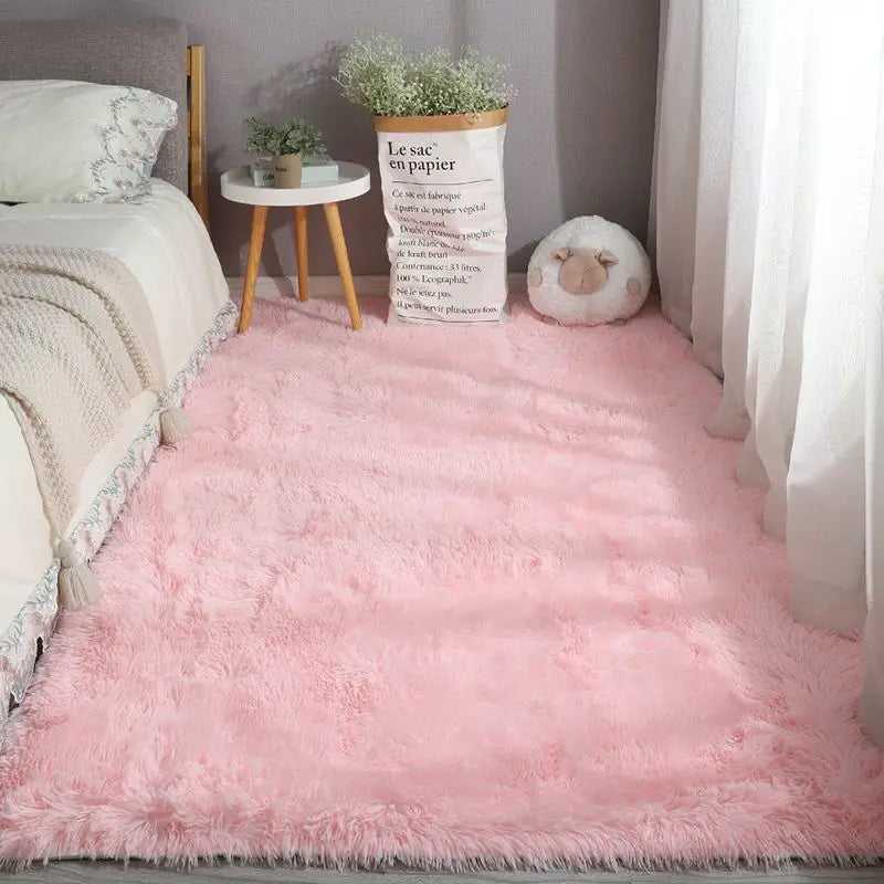 Fluffy Large Carpet Living Room Plush Lounge Rug 
