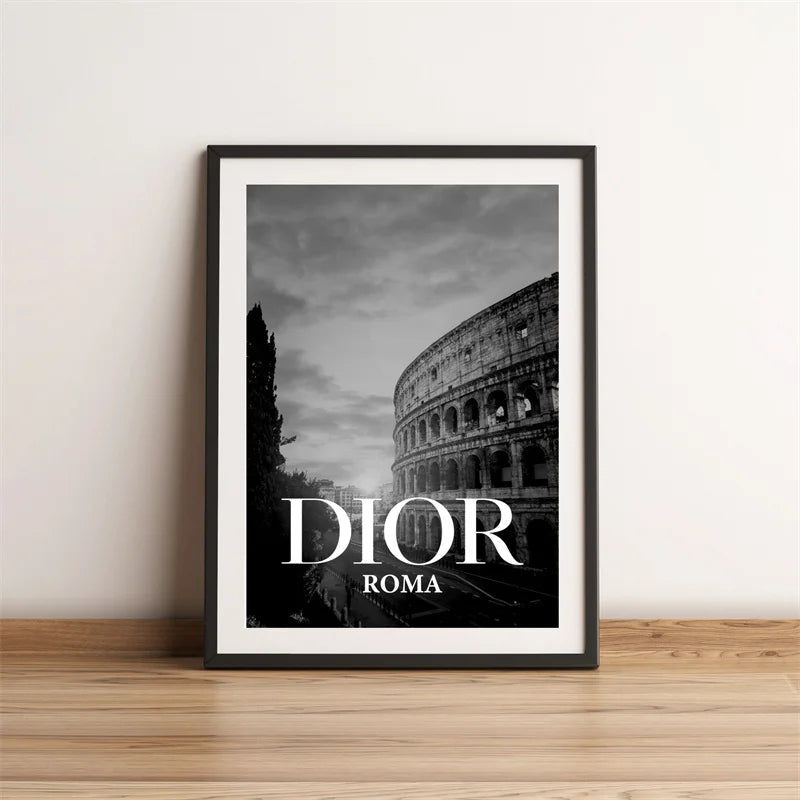 Black and White City Architecture Wall Art