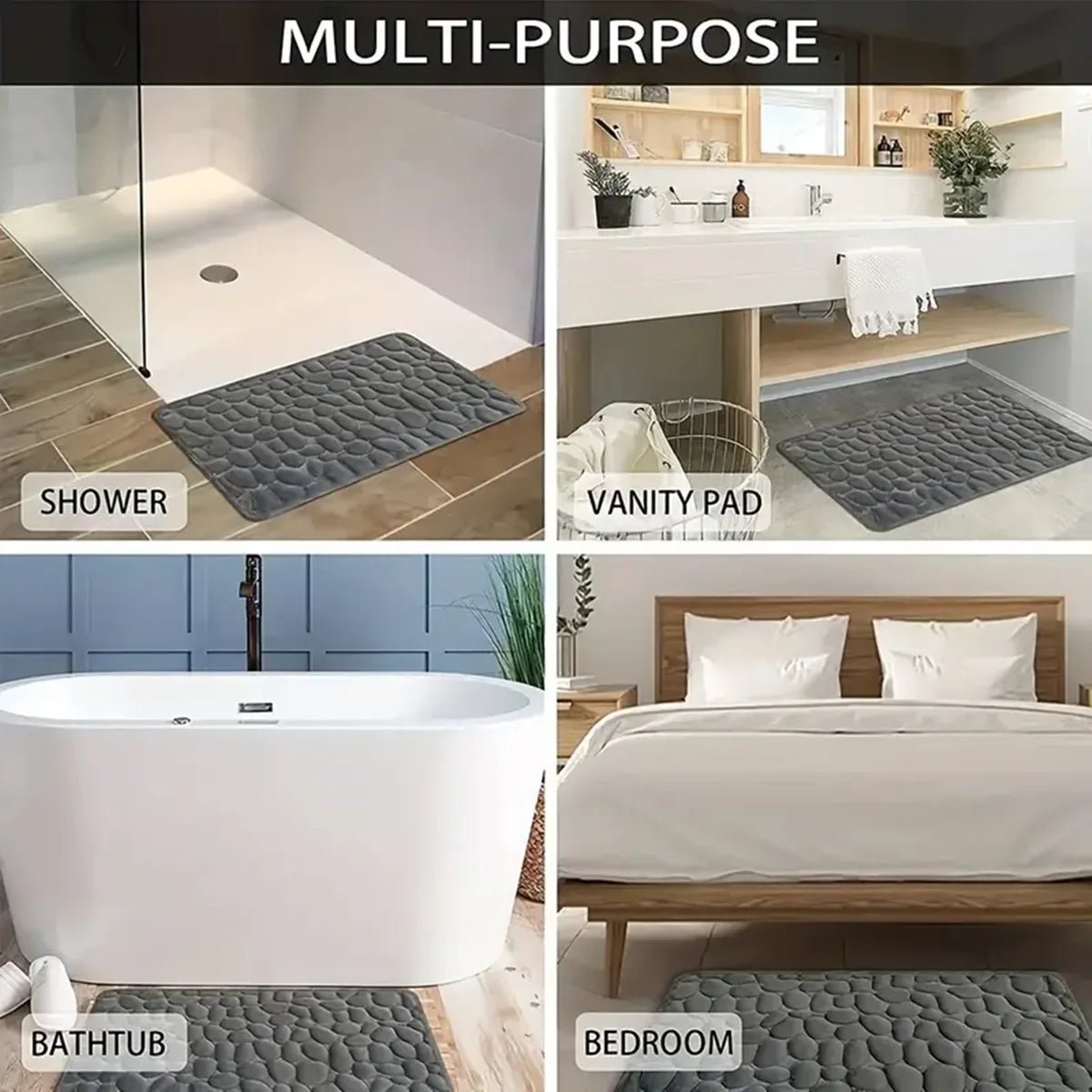 3D Non Slip Absorbent Bathroom Mat
