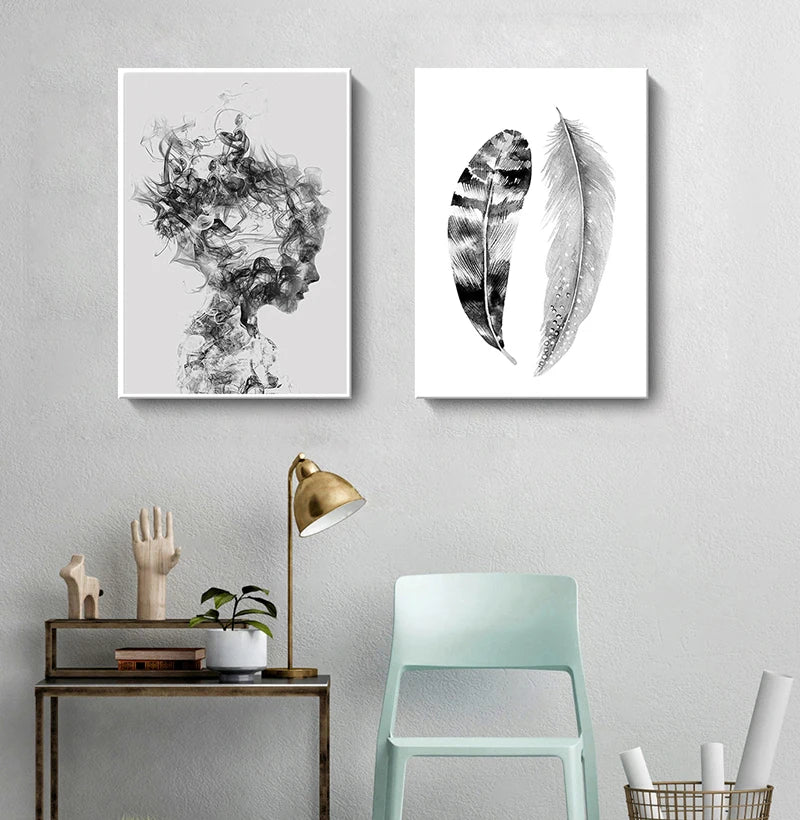 Abstract Feather Modern Nordic Wall Art