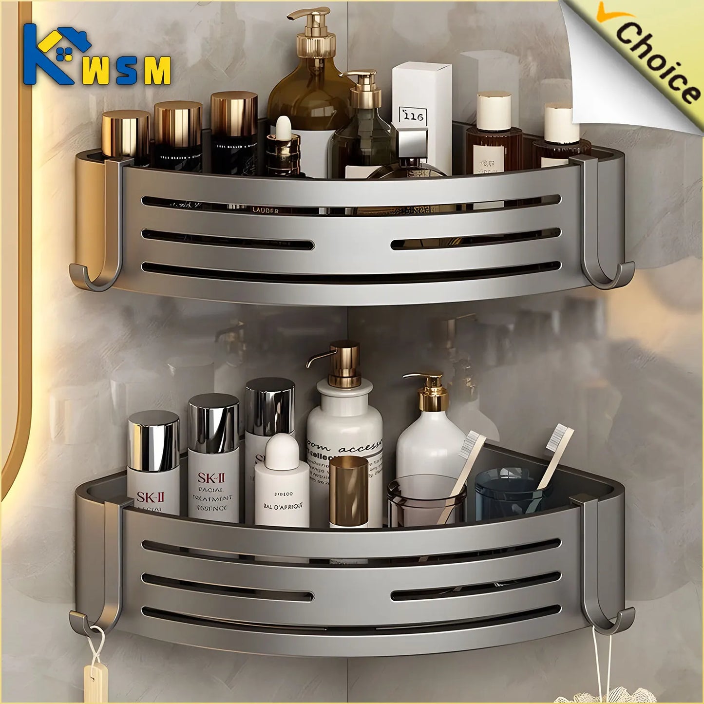 Aluminum Alloy Bathroom Shelves