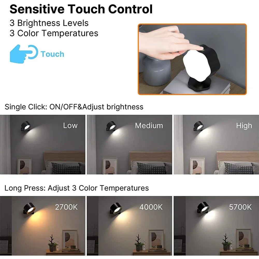 LED Touch Sensing Wall Lamp Night Light
