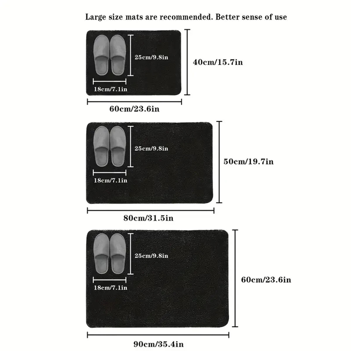 3D Non Slip Absorbent Bathroom Mat