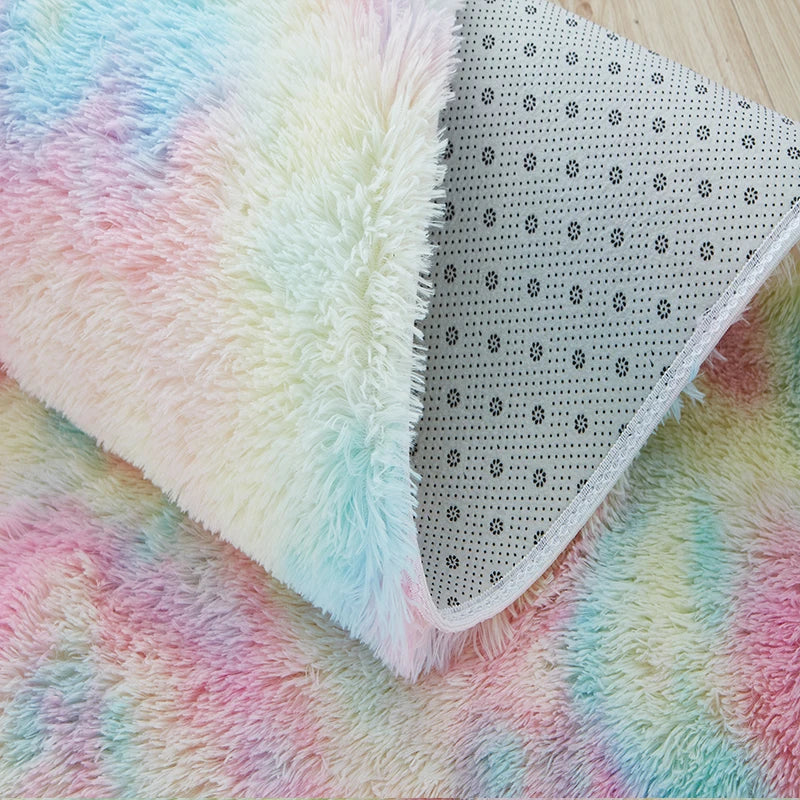 Fluffy Large Carpet Living Room Plush Lounge Rug 