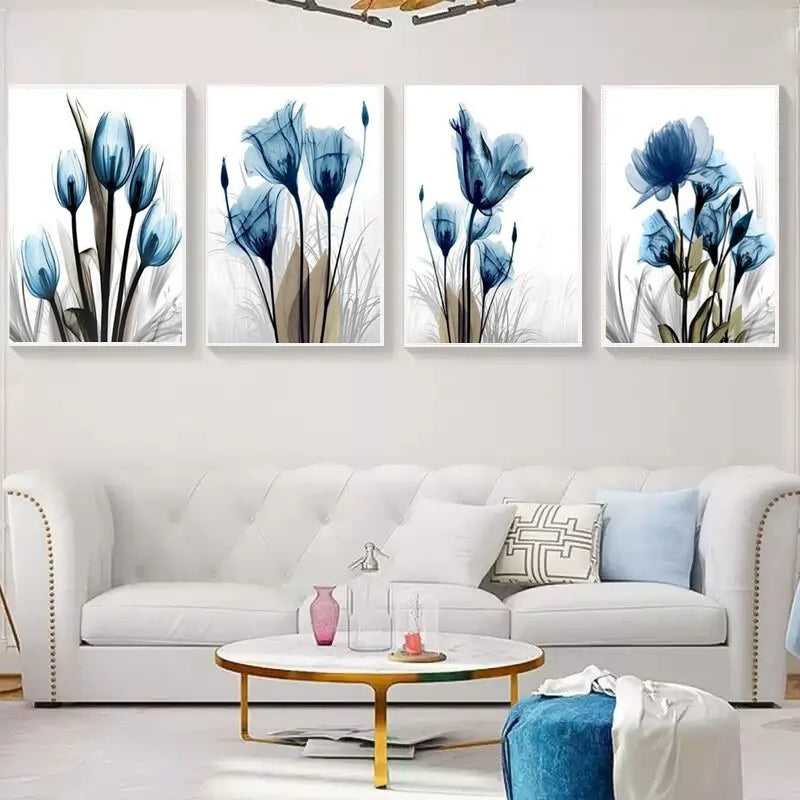 Blue Rose Modern Art