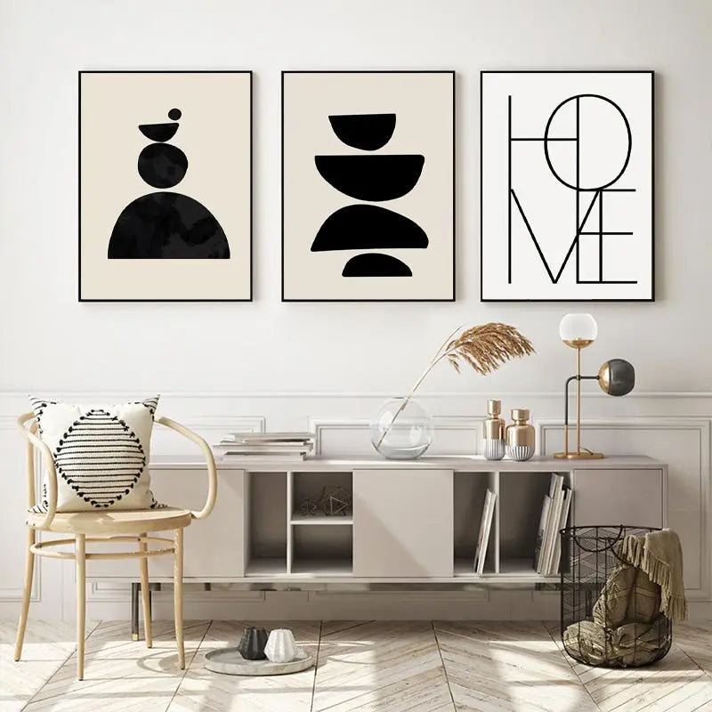 Abstract Boho Geometric Wall Art C