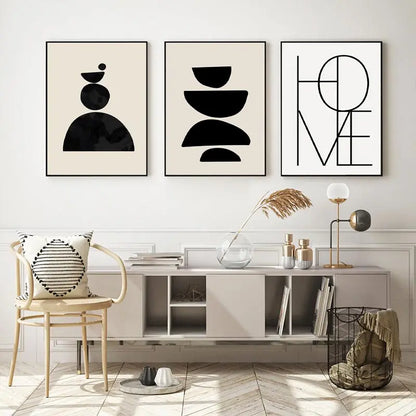 Abstract Boho Geometric Wall Art C