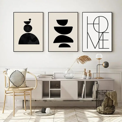 Abstract Boho Geometric Wall Art C
