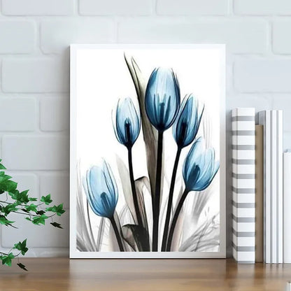 Blue Rose Modern Art
