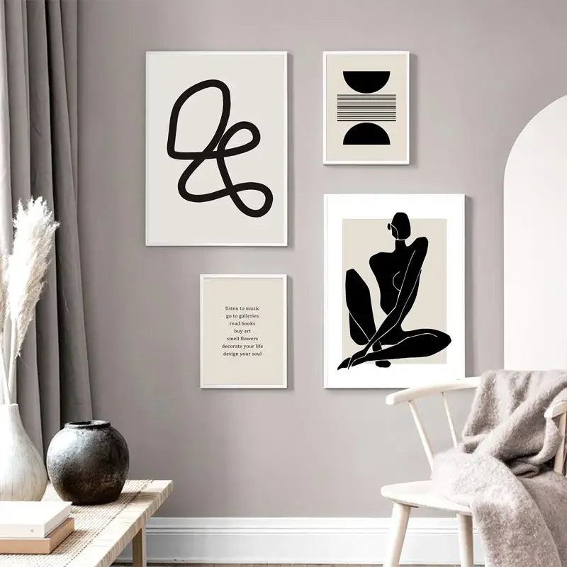 Abstract Boho Geometric Wall Art C
