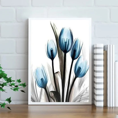 Blue Rose Modern Art